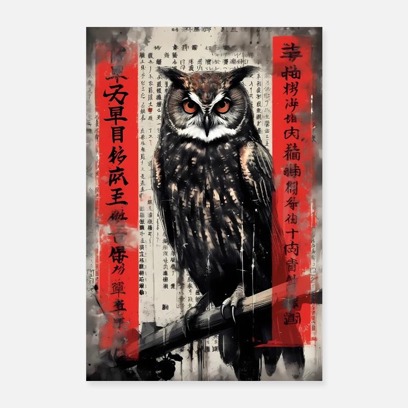 Eule Vogel Tier Eulen Animal Poster 60x90 cm