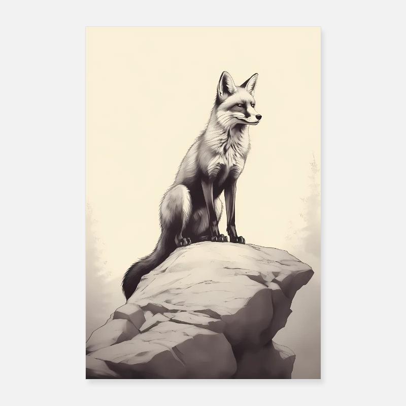 Fox Fox Animal Poster 24" x 35" (60x90 cm)