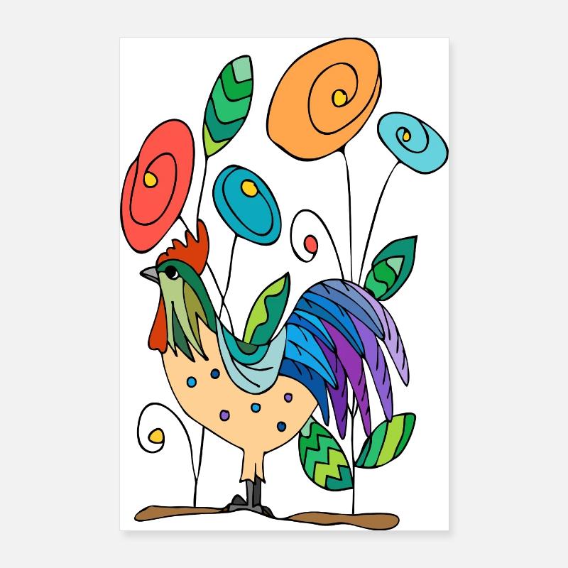 Coq Poster 60 x 90 cm
