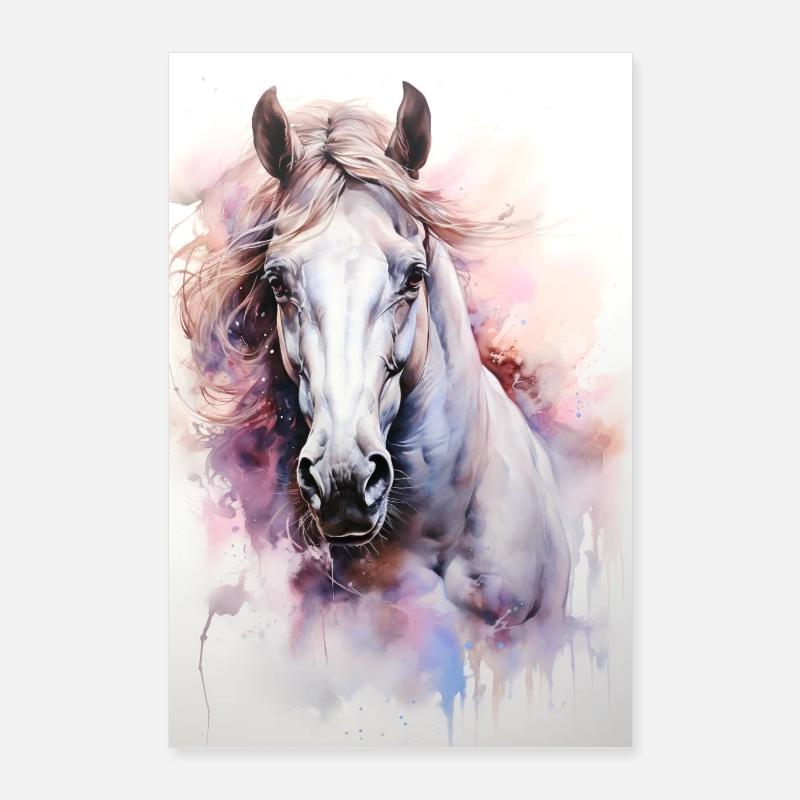 Belle affiche de cheval avec un cheval peint Poster 60 x 90 cm