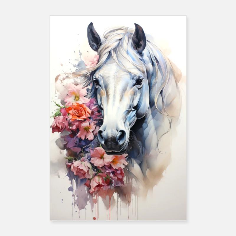 Belle affiche de cheval avec un cheval peint Poster 60 x 90 cm