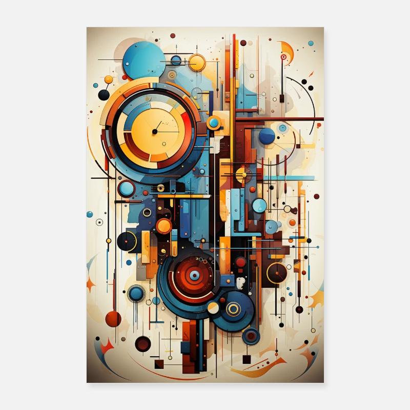 Abstrakte digitale Malerei im Kunst Stil Poster 60x90 cm