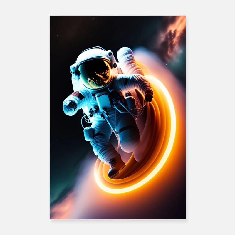 Espace astronaute Poster 60 x 90 cm