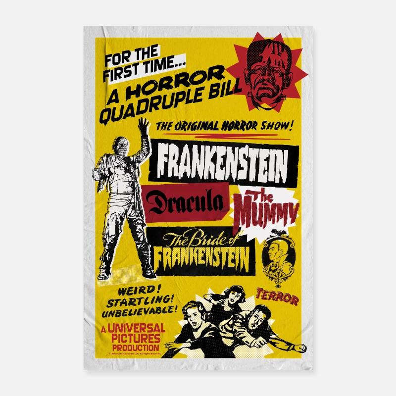 Universal Monsters Horror Show Coloré Poster 60 x 90 cm