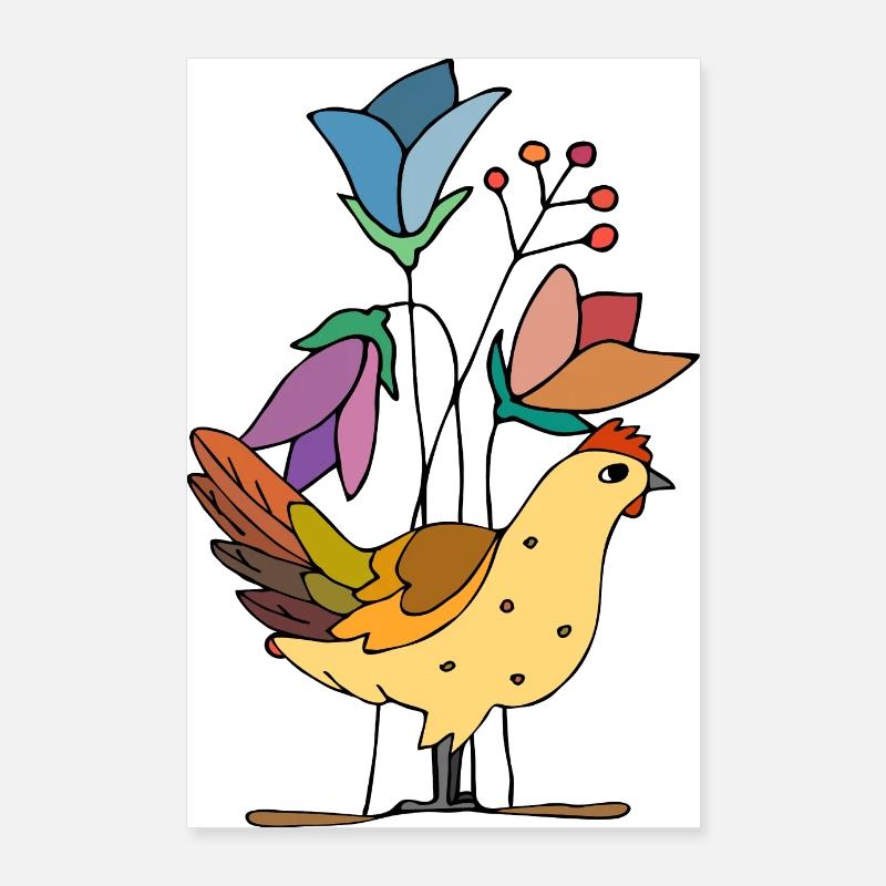 Henne Poster 60x90 cm