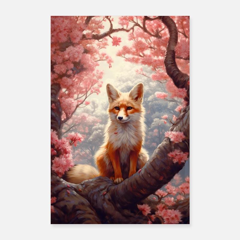 Fox Foxes Animal Mignon Poster 60 x 90 cm