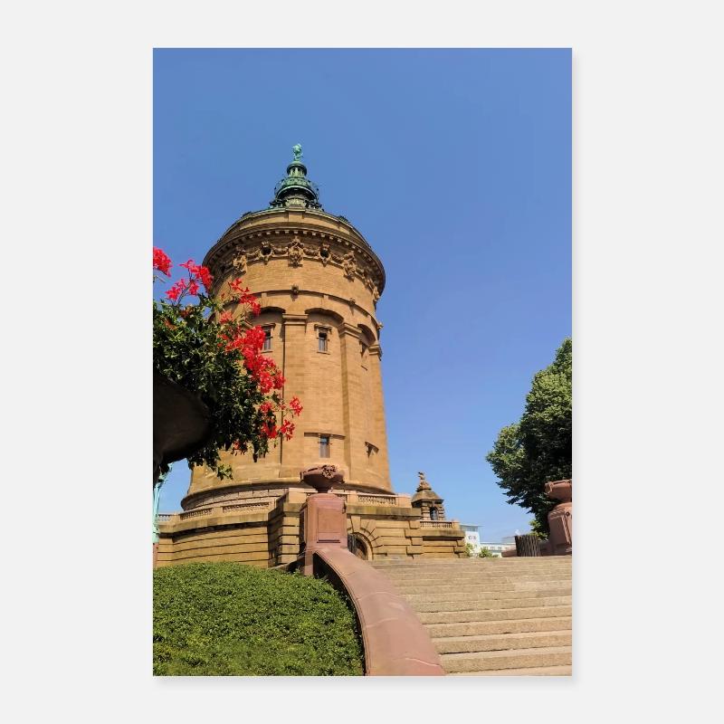 CHÂTEAU D’EAU DE MANNHEIM Poster 60 x 90 cm