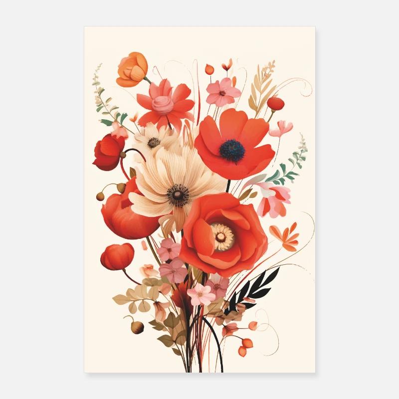 Fleurs Deux Poster 60 x 90 cm