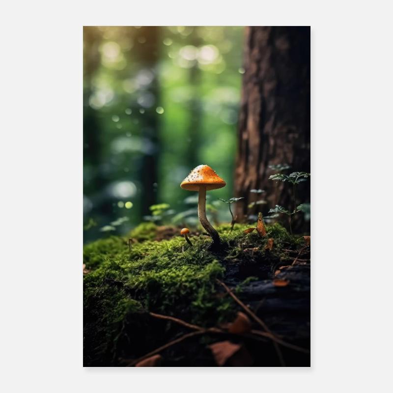 Champignons Champignons Champignon Nature Poster 60 x 90 cm