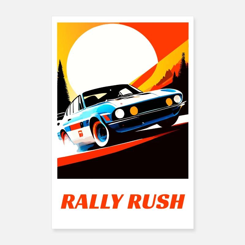 Rallye-Ansturm Poster 60x90 cm