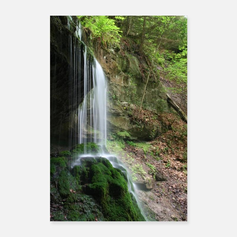 WASSERFALL HÖRSCHBACH BEI MURRHARDT Poster 60x90 cm