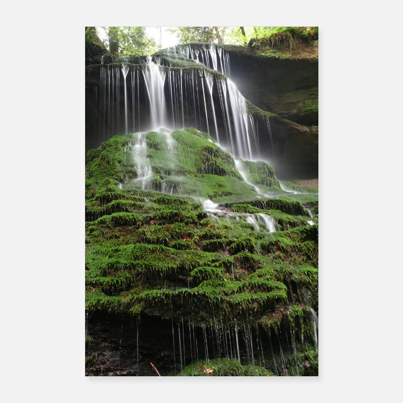 HÖRSCHBACH WATERFALL NEAR MURRHARDT Poster 24" x 35" (60x90 cm)