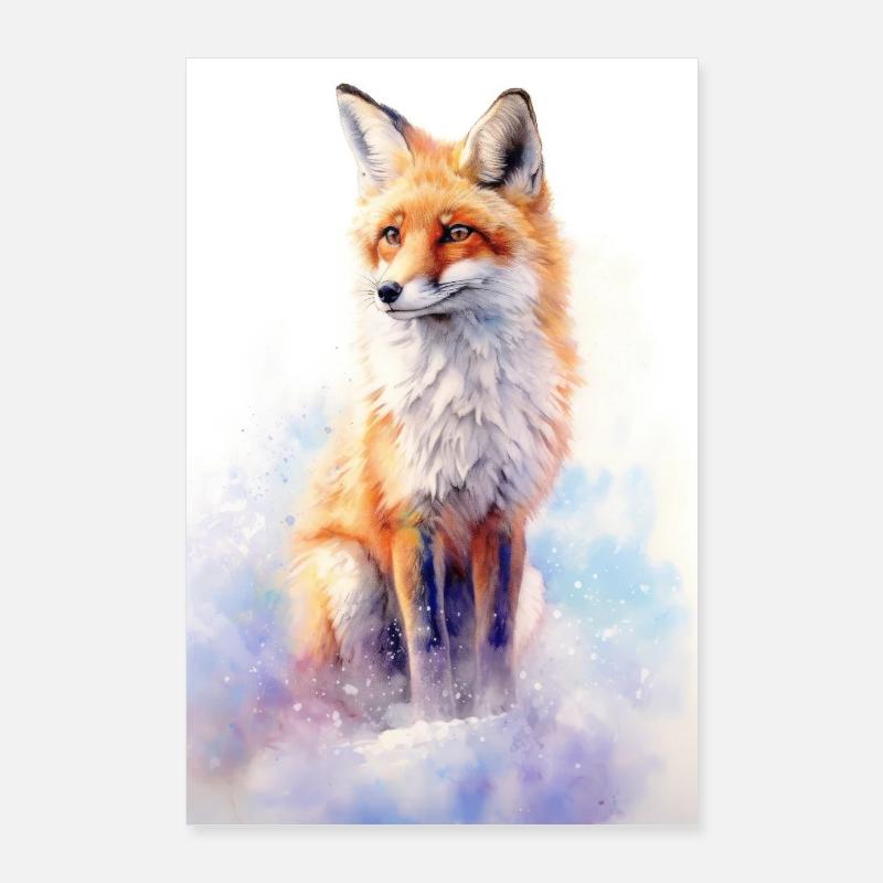 Fox Foxes Animal Animal Poster 24" x 35" (60x90 cm)