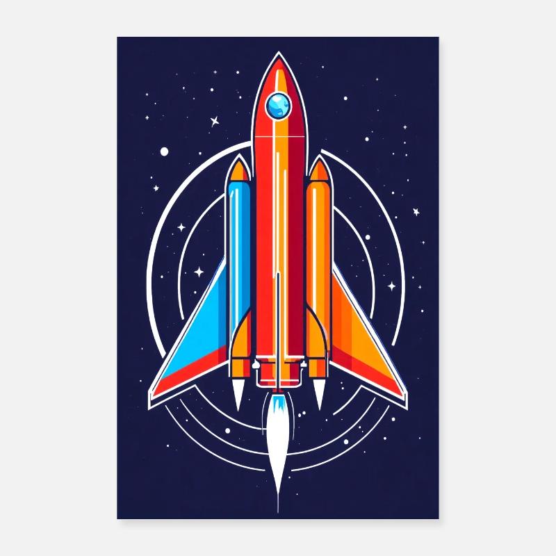 Rocket Space Conquest Poster Poster 24" x 35" (60x90 cm)