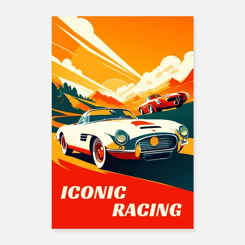 Iconic Racing Poster 24" x 35" (60x90 cm)