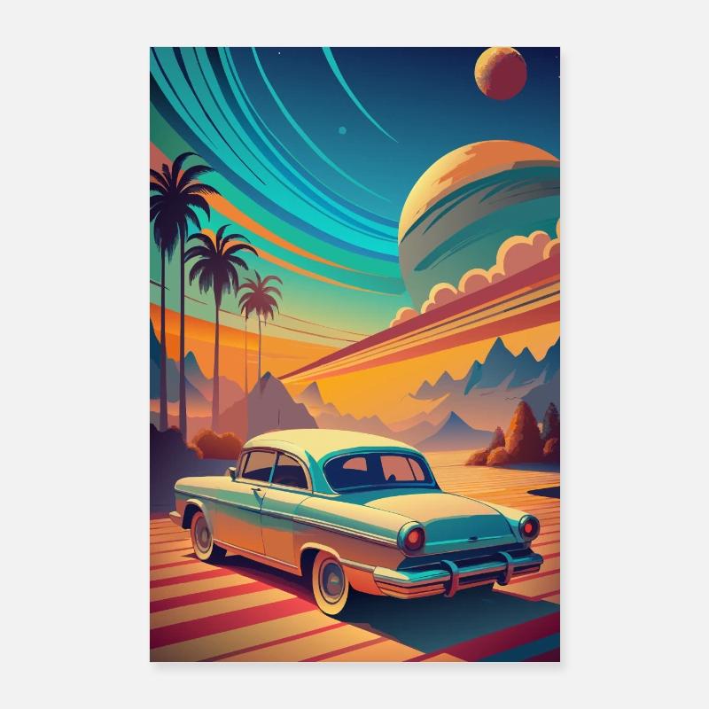 Galaxie dorée Poster 60 x 90 cm