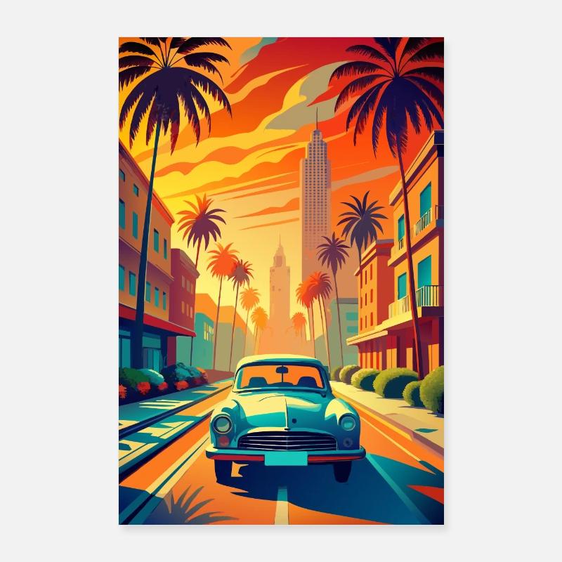 Boulevard à couper le souffle - Poster 60 x 90 cm - blanc