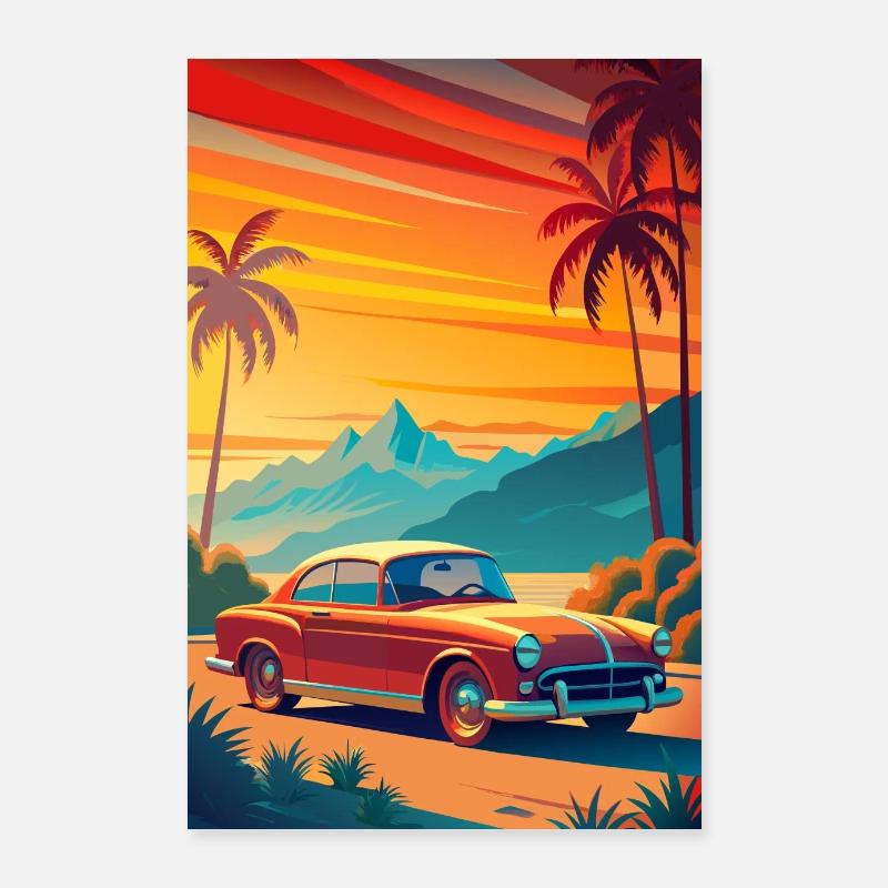 Sonniger Aufenthalt - Poster 60x90 cm - Weiß