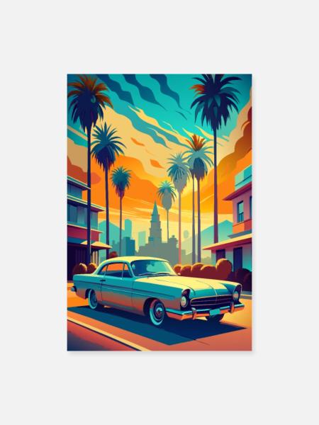 Opalescent Odyssey - Poster 60x90 cm - Weiß