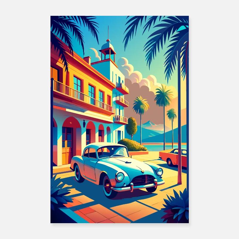 Soirée Saphir - Poster 60 x 90 cm - blanc