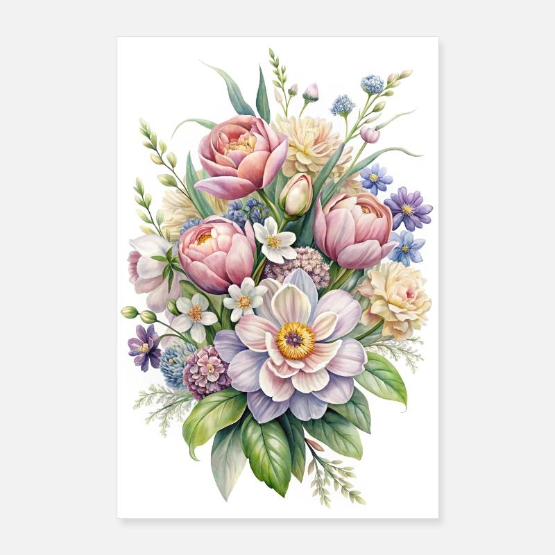 Spring Flowers Poster 24" x 35" (60x90 cm)