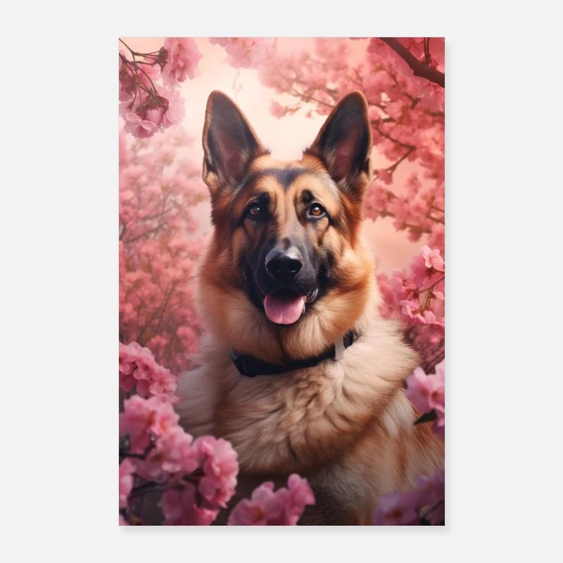 German Shepherd Dog Malinois Dog Poster 24" x 35" (60x90 cm)