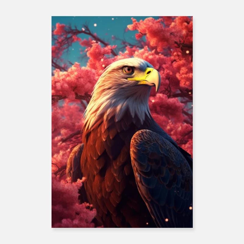 Eagle Animal Eagle Bald Eagle Animal Poster 24" x 35" (60x90 cm)