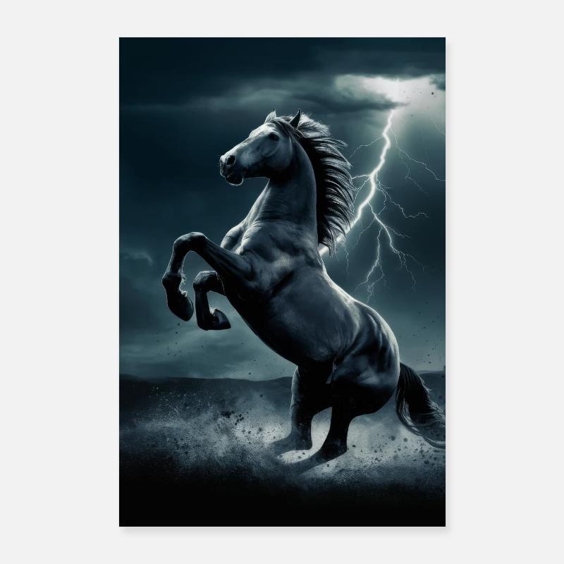 Équitation Équitation Équitation Saut d’obstacles Poster 60 x 90 cm