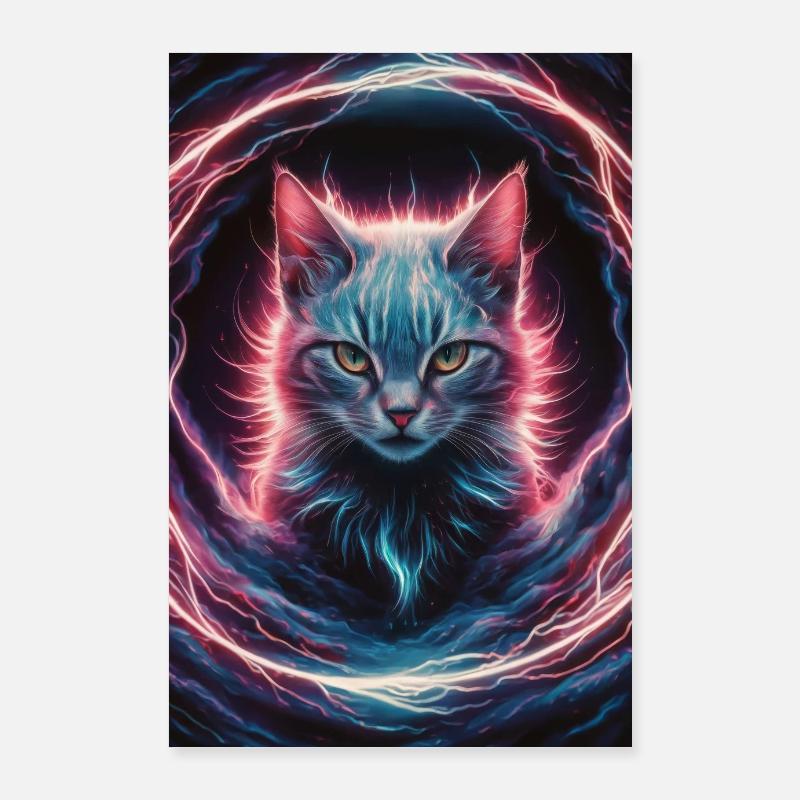 Chat Chats Amoureux Chat Propriétaire Chaton Poster 60 x 90 cm