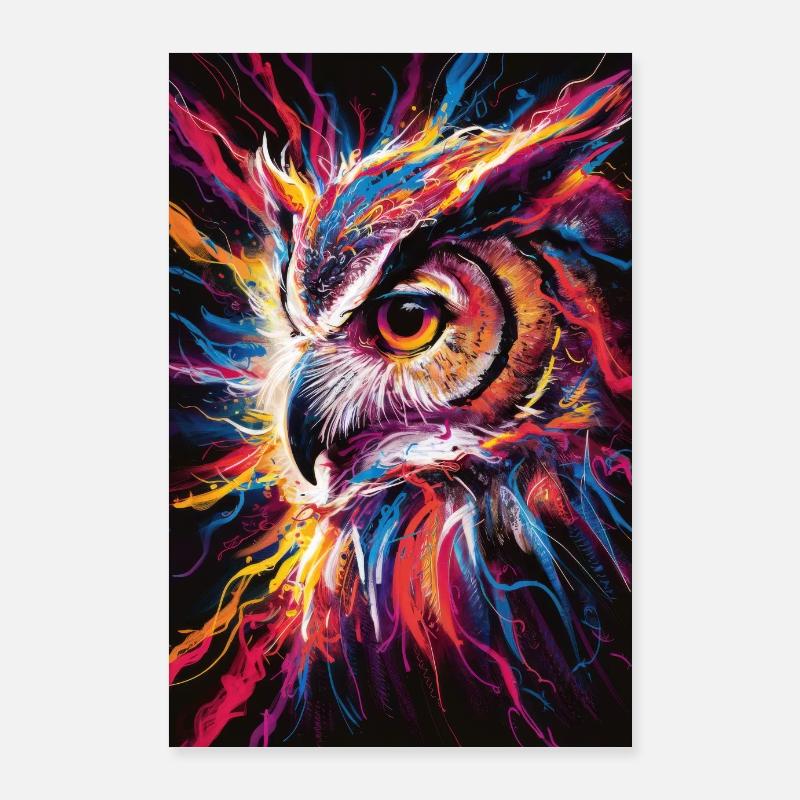 Eule Vogel Tier Eulen Animal Poster 60x90 cm