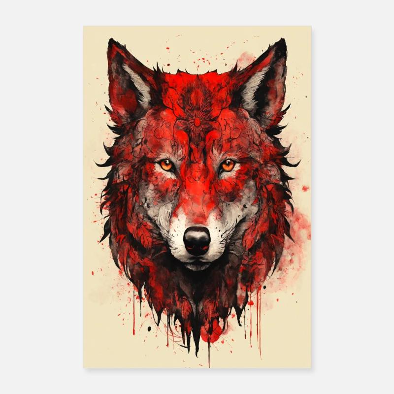 Wolf Head Poster Poster 24" x 35" (60x90 cm)
