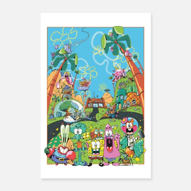 Spongebob Schwammkopf Bikini Bottom Von Mackey Poster 60x90 cm