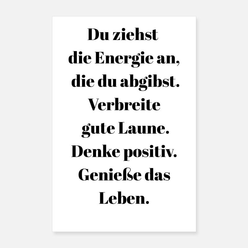 Affiche Profiter de la vie Poster 60 x 90 cm