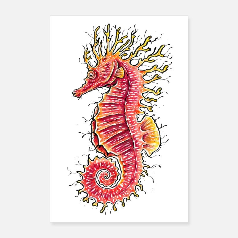 Seepferdchen Poster 60x90 cm
