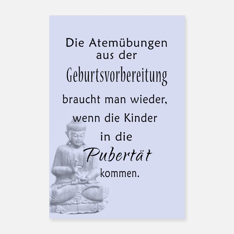 Pubertaet - Poster 60x90 cm - Weiß