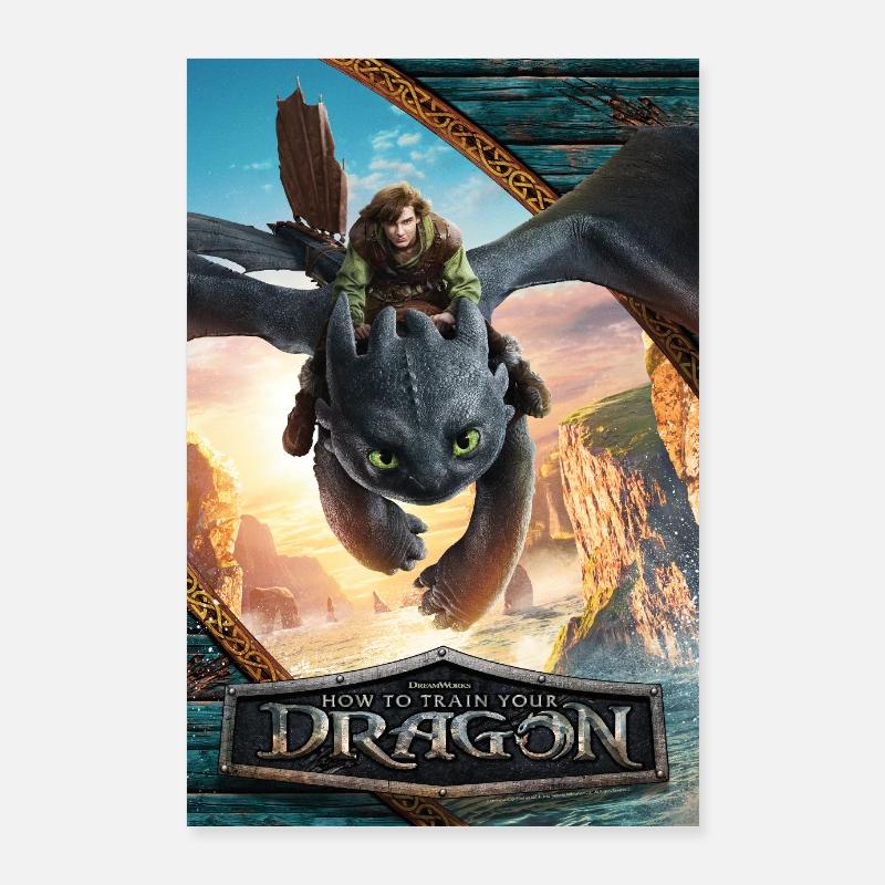 Dragons Hoquet Mouches Poster 60 x 90 cm