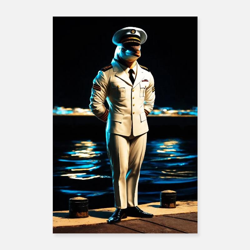 Dauphin humanoïde marin Poster 60 x 90 cm