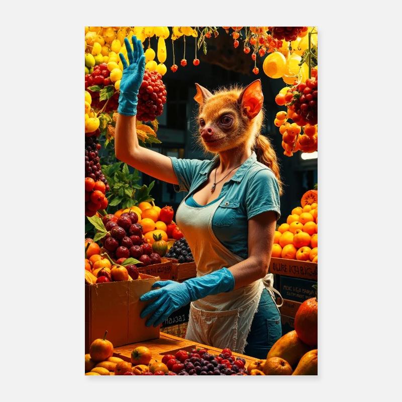 Humanoid Fruit Bat Poster 24" x 35" (60x90 cm)