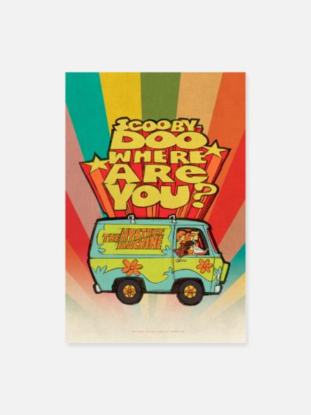 Scooby-Doo Where Are You - Poster 60x90 cm - Weiß - Vorne