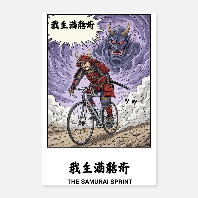 Sprint de Samouraï vs Poursuite de Démons Poster 60 x 90 cm
