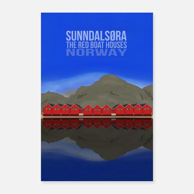 Sunndalsøra Norway Poster 24" x 35" (60x90 cm)
