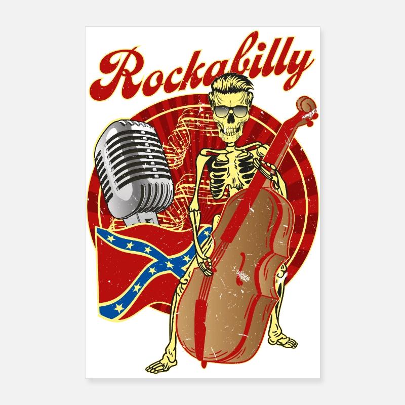 Rockabilly Basso Poster 60x90 cm