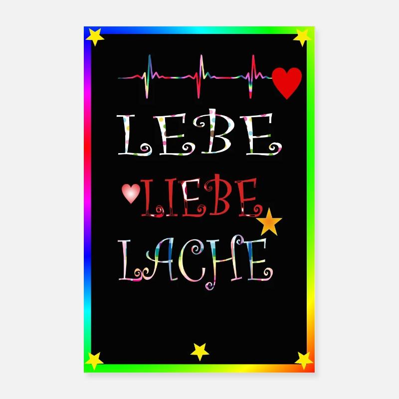 affiche en direct amour rire Poster 60 x 90 cm