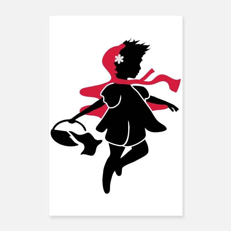 Rotkäppchen auf dem Weg zur Großmutter Poster 60x90 cm