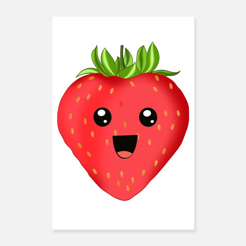 Fraise - design Poster 60 x 90 cm