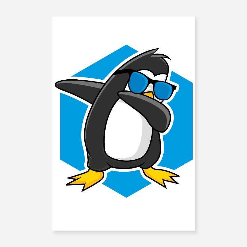 Dabbing Penguin Poster 24" x 35" (60x90 cm)