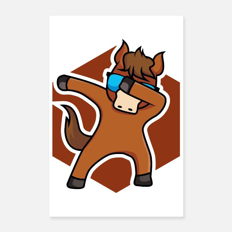 Cheval de cheval cheval - design Poster 60 x 90 cm