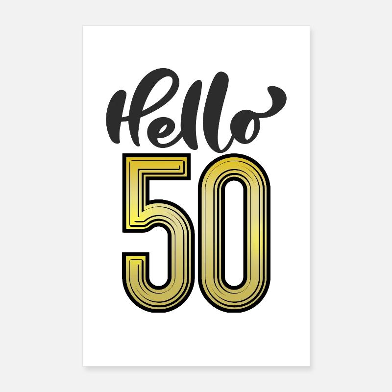 Hello 50 Poster 60x90 cm