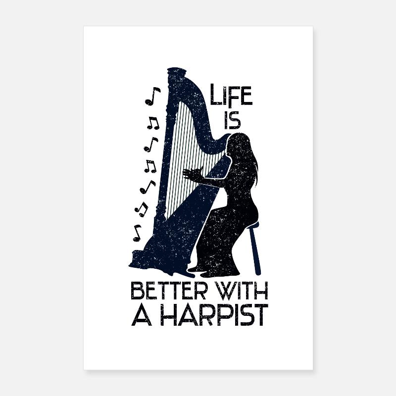 Harp - design Poster 24" x 35" (60x90 cm)