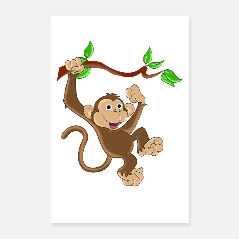 Funny Monkey Poster 24" x 35" (60x90 cm)